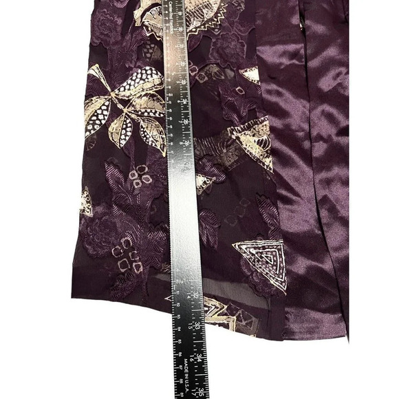 VTG Lingerie Robe Camisole Set Purple Tahitian Goddess USA California Dynasty - Picture 13 of 15